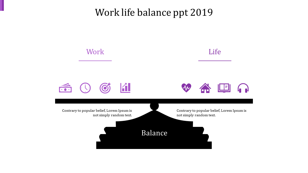 work life balance ppt 2019-purple